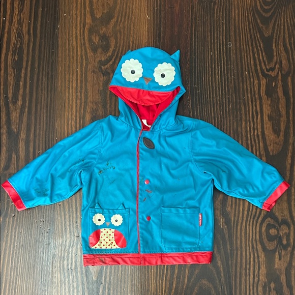 Skip Hop Other - Skip Hop Red & Blue Owl Kids' Raincoat